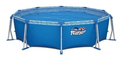 Pileta Redonda Pelopincho 1102 5500l Estructural Azul Diámetro 3.05m Mosaico