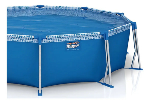 Pileta Redonda Pelopincho 1102 5500l Estructural Azul Diámetro 3.05m Mosaico
