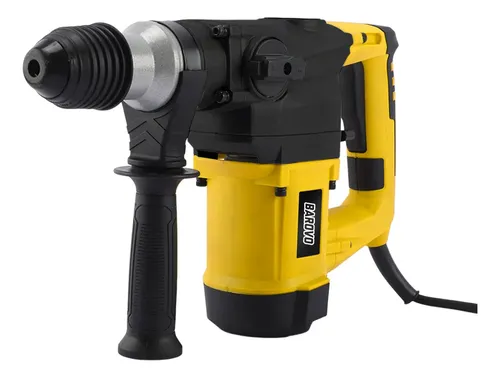 Rotomartillo Rotopercutor 1050w 5,5 Joules Con Maletín Y Accesorios Encastre Sds Plus Barovo Rpb-25a Amarillo 50 Hz