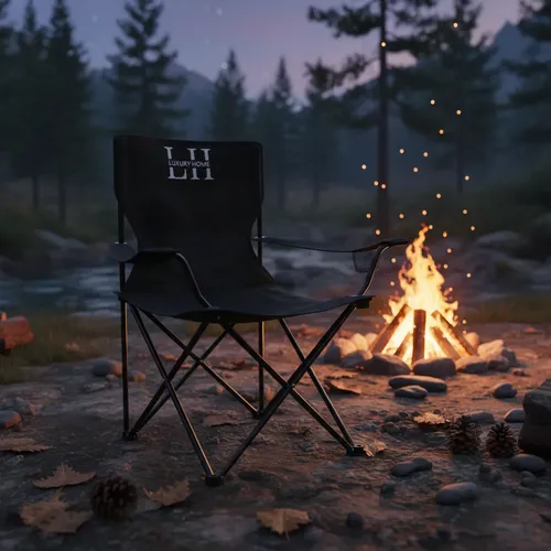 Sillon Director Luxury Home Plegable Camping Con Apoyavasos Negro