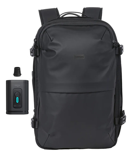 Mochila De Viaje Con Sistema De Vacío Compresión Camping Negro Nylon 900d