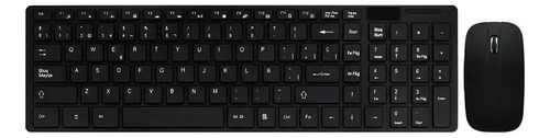 Combo Teclado Y Mouse Inalámbrico Argomtech Arg-kb-7436 Sensor Óptico Negro