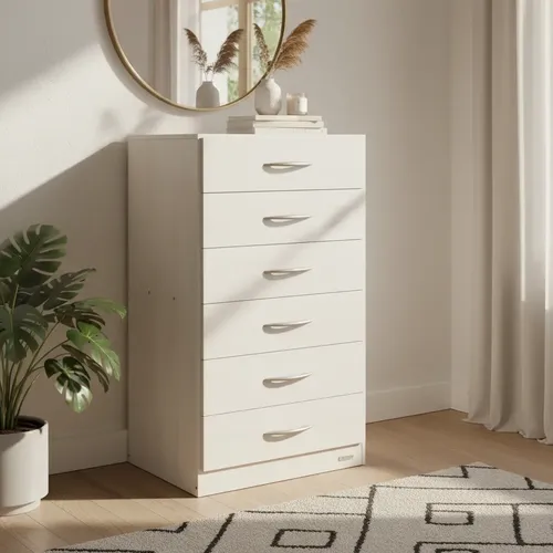 Chiffonier Cajonera 6 Cajones Platinum Color Gris Andino - Gris Andino