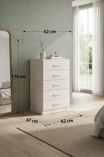 Chiffonier Cajonera 6 Cajones Platinum Color Gris Andino - Gris Andino