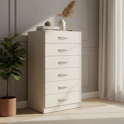 Chiffonier Cajonera 6 Cajones Platinum Color Gris Andino - Gris Andino