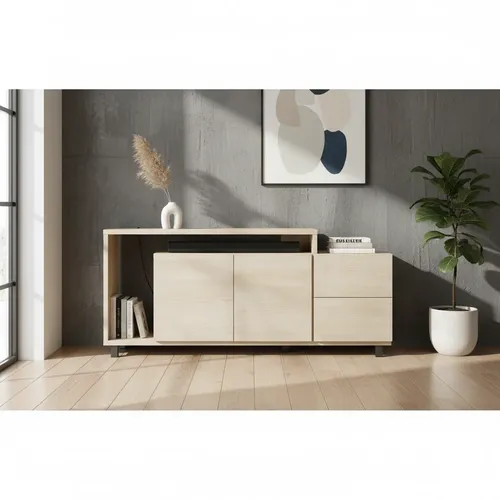 Mesa T.v. Rack Platinum 180 X 62 2p 2c Color Savanna Savanna