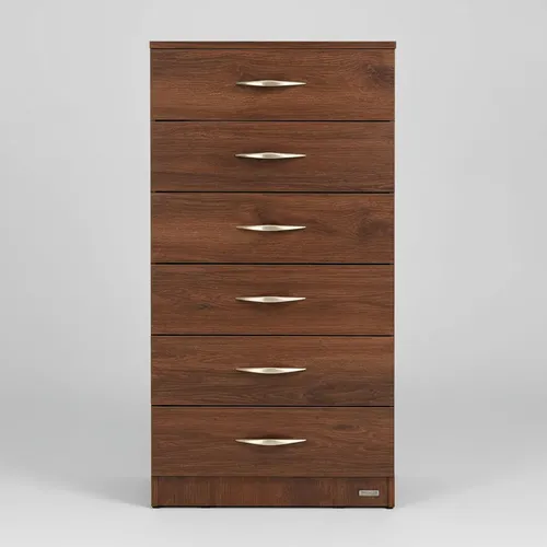 Chifonier Platinum 6 Cajones Color Roble Antiguo Roble Antiguo