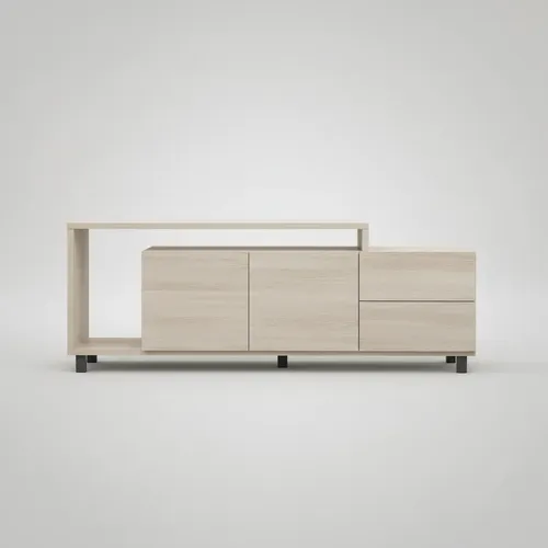 Mesa T.v. Rack Platinum 180 X 62 2p 2c 2605 Gris Andino Gris Andino
