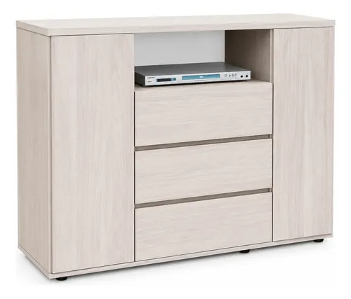 Bahiut 1.20 Arcon Melamina Platinum 2p 3c 1e Gris Andino Gris Andino