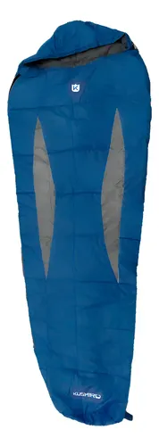 Bolsa De Dormir Sarcófago Camping Kushiro Color Azul Azul Derecho
