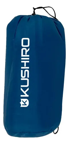 Bolsa De Dormir Sarcófago Camping Kushiro Color Azul Azul Derecho
