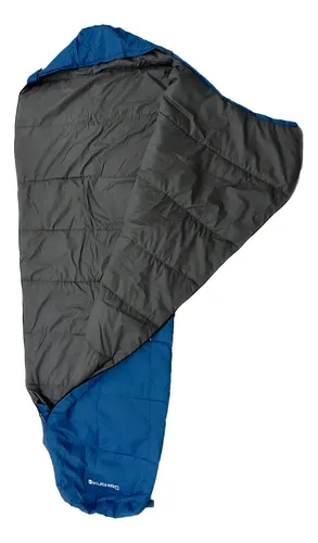 Bolsa De Dormir Sarcófago Camping Kushiro Color Azul Azul Derecho