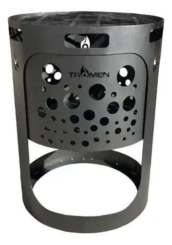 Fogonero Tromen 400 40cm C/parrilla Desmontable Redondo