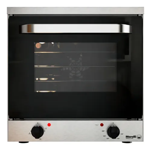 Horno Morelli Dorato 600 Con Visor Panadero Acero Acero