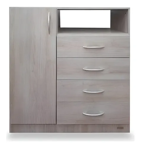 Chifonier Platinum 921 Madera Melamina 4 Cajones 1 Puerta Savanna