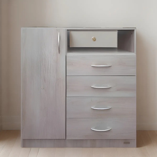 Chifonier Platinum 921 Madera Melamina 4 Cajones 1 Puerta Savanna