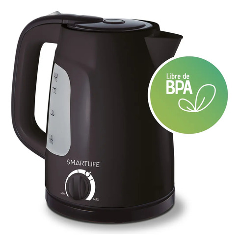 Pava Eléctrica Smartlife 1,7lts 1850w Premium Color Negro Negro