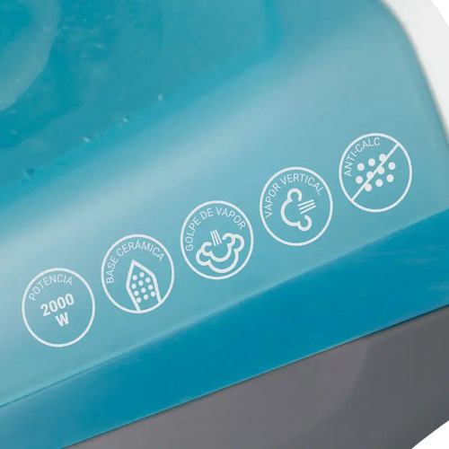 Plancha A Vapor 2000 Watts Smartlife Slsic2326 Celeste
