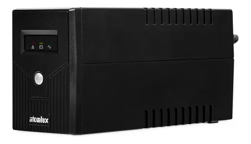 Ups Estabilizador Atomlux Ups500@ 300va 2 Tomas Autonomía 15 Min Negro