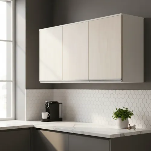 Alacena 1.40 X 0.63 Melamina Platinum 3p Blanco/gris Andino