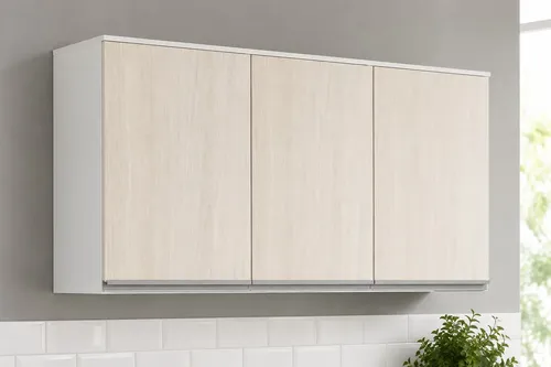 Alacena 1.40 X 0.63 Melamina Platinum 3p Blanco/gris Andino