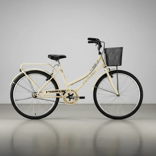 Bicicleta Futura Rod.26 City Cruiser Dama Caño Grueso Hueso