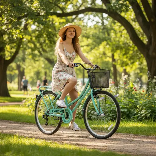 Bicicleta Futura Rod.26 3577 City Cruiser Dama Aguamarina Turquesa