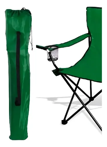Sillon Director Camping Playa Plegable Posavasos Verde