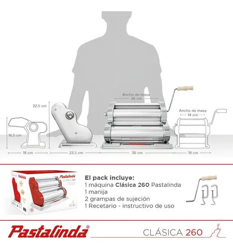 Fabripasta Pastalinda Clasica 260 Cromada Plateado
