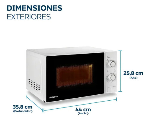 Horno Microondas Philco 20 Lts  Rotativo 700w Blanco