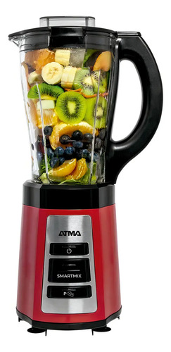 Licuadora De Vaso Atma Smartmix Lv242ap Negra Color Rojo