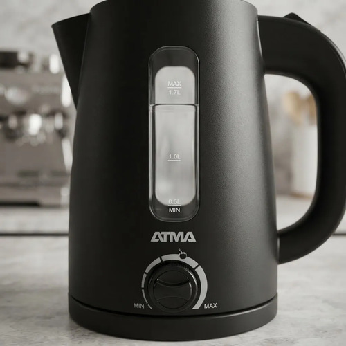 Pava Electrica Atma 1.7lts C/corte Y Control Temp Negra Negro