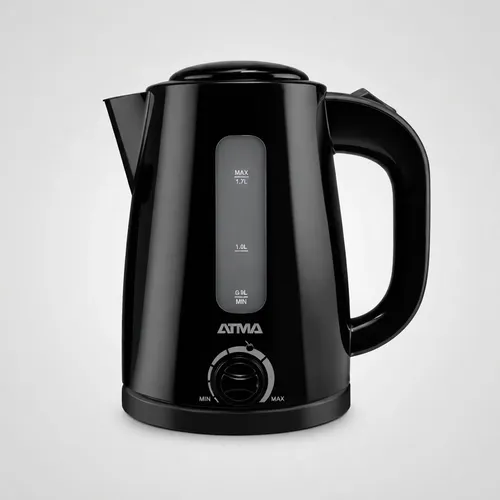Pava Electrica Atma 1.7lts C/corte Y Control Temp Negra Negro