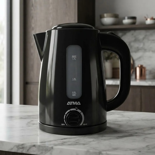 Pava Electrica Atma 1.7lts C/corte Y Control Temp Negra Negro