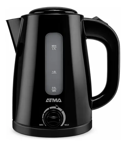 Pava Electrica Atma 1.7lts C/corte Y Control Temp Negra Negro
