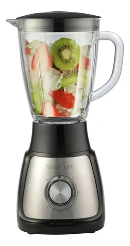 Licuadora Smartlife Jarra De Vidrio 1.5l 5vel/pulsador Negro Negro
