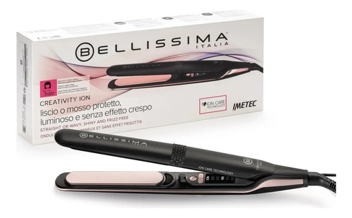 Planchita De Pelo Bellissima Italia Ceramic Creativity Ion Negro