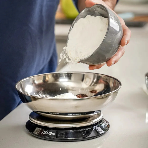 Balanza Cocina Aspen Digital 5kg C/bols Acero Inox Gris 5 Kg