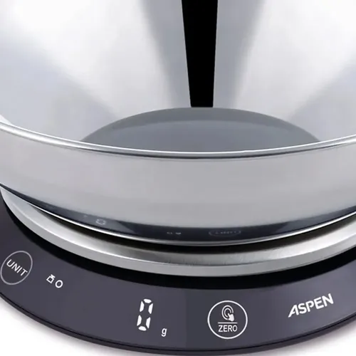 Balanza Cocina Aspen Digital 5kg C/bols Acero Inox Gris 5 Kg