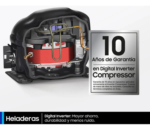 Heladera Samsung 457 Lts C/disp Inverter No Frost Inox Inox
