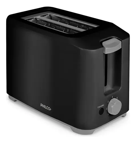 Tostadora Philco Negra 700w 7 Niveles C/bandeja Negro