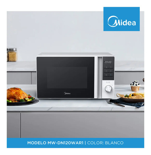 Horno Microondas Midea 20 Lts Digtal 700w Blanco