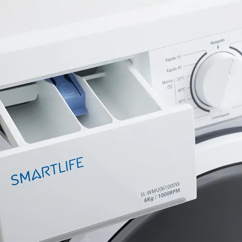 Lavarropas Automatico Smartlife 6kg Slim Design Color Blanco