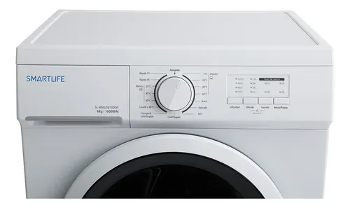 Lavarropas Automatico Smartlife 6kg Slim Design Color Blanco