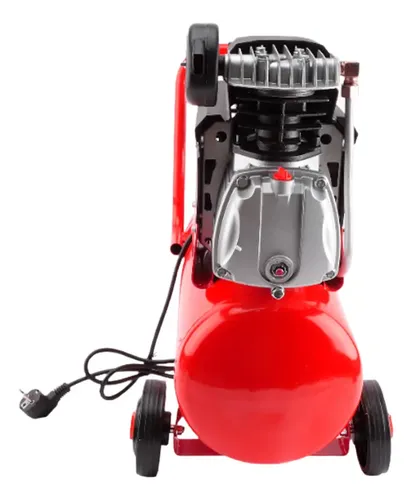 Compresor De Aire Eléctrico 24 Litros 1,2 Hp Monocilindro 25 Rojo 0 Monofásica