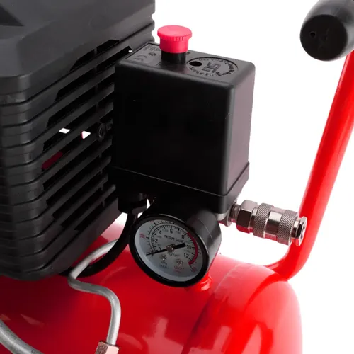 Compresor De Aire Eléctrico 24 Litros 1,2 Hp Monocilindro 25 Rojo 0 Monofásica