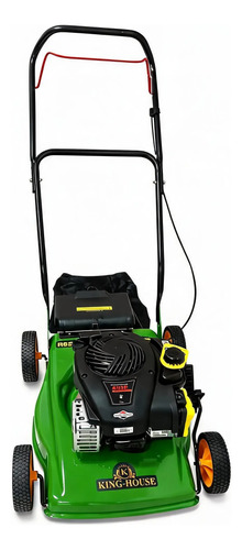 Cortadora Cesped King-house 4.5 Hp Nafta 450e C/bolsa 6 Pos Verde/negro