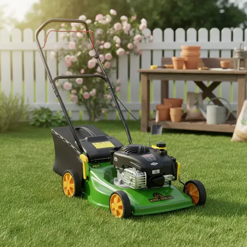 Cortadora Cesped King-house 4.5 Hp Nafta 450e C/bolsa 6 Pos Verde/negro