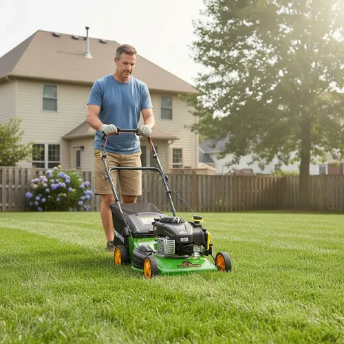 Cortadora Cesped King-house 4.5 Hp Nafta 450e C/bolsa 6 Pos Verde/negro
