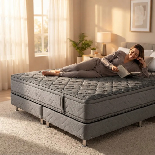 Colchon 2.00x2.00x0.35 Res King-house Abu Dabi C/europillow